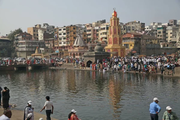 Embankment Cidade Nasik Índia Maharashtra Nasik Mumbai Pune Formam Triângulo — Fotografia de Stock