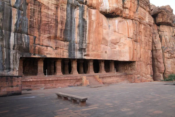 Badami Grot Tempels Hindoe Jain Boeddhistische Grot Tempels Buurt Van — Stockfoto