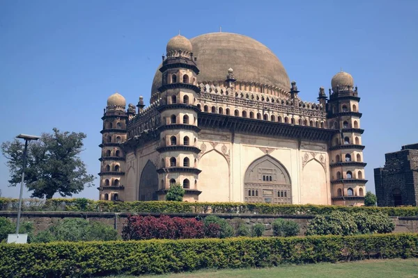 Gol Gumbaz Bijapur Sultanı Anıtı Xvii Yüzyıl Güney Hindistan Adil — Stok fotoğraf