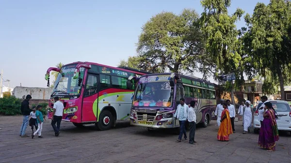 Туристическая Автобусная Остановка Южная Индия — стоковое фото