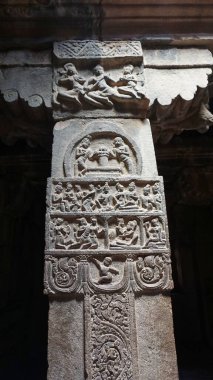 Hindu tapınaklarının taş heykelleri ve oymaları (Pattadakal kompleksi), Karnataka, Hindistan