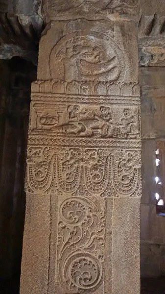 Stenen Beelden Gravures Van Hindoe Tempels Pattadakal Complex Karnataka India — Stockfoto