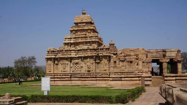 Chronione Zabytki Hinduskie Świątynie Muzeum Archeologiczne Aihole Karnataka Indie — Zdjęcie stockowe