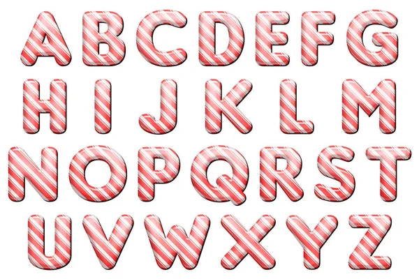 Digitale Handgefertigte Typografie Alphabet Sammlung Isoliert Auf Weiß — Stockfoto