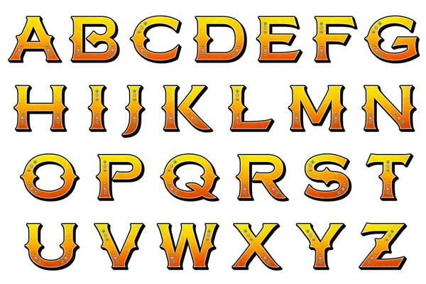 Цифрова Колекція Типографічних Алфавітів Ручної Роботи Ізольована Білому — стокове фото