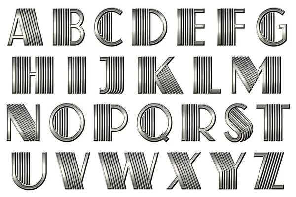 Collection Alphabet Typographie Numérique Artisanale Isolé Sur Blanc — Photo