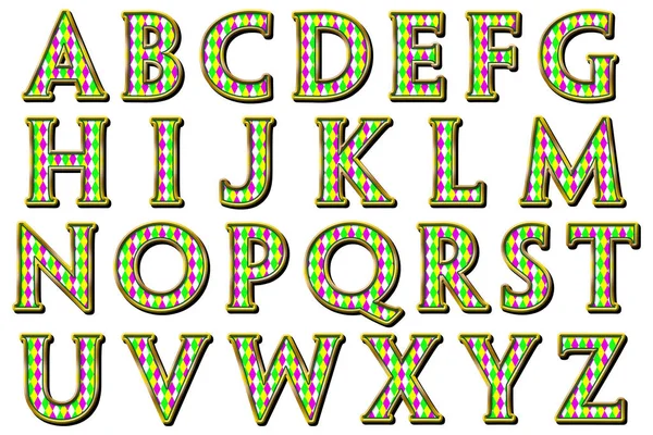 Digitale Handgefertigte Typografie Alphabet Sammlung Isoliert Auf Weiß — Stockfoto