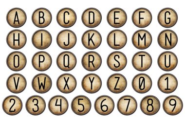Backspace Old Typewriter Alphabet Collection Letters clipart