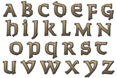 New Orleans Saints Alphabet Collection Letters clipart