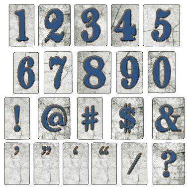 New Orleans Street Tiles Number Collection Letters clipart