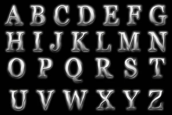 Fantasma alfabeto colección cartas —  Fotos de Stock