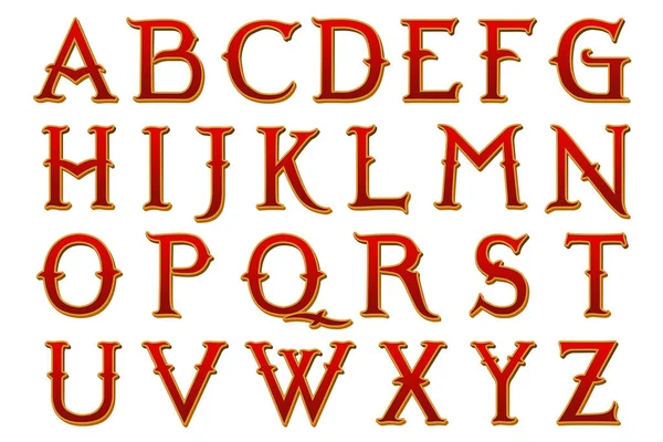Narnia Fantasía Alfabeto Colección Cartas — Foto de Stock