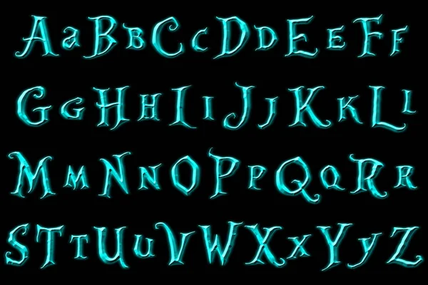 Krainie czarów magii alfabet ponagleń — Zdjęcie stockowe