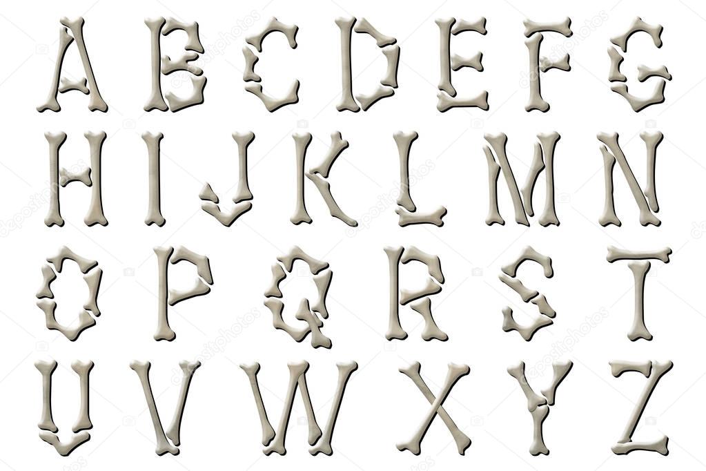 Bones Alphabet Collection Letters