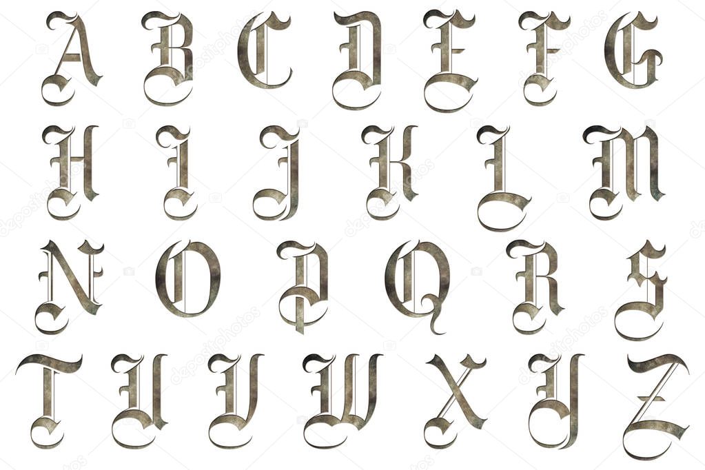 Letras Medievais Para Copiar - ENSINO
