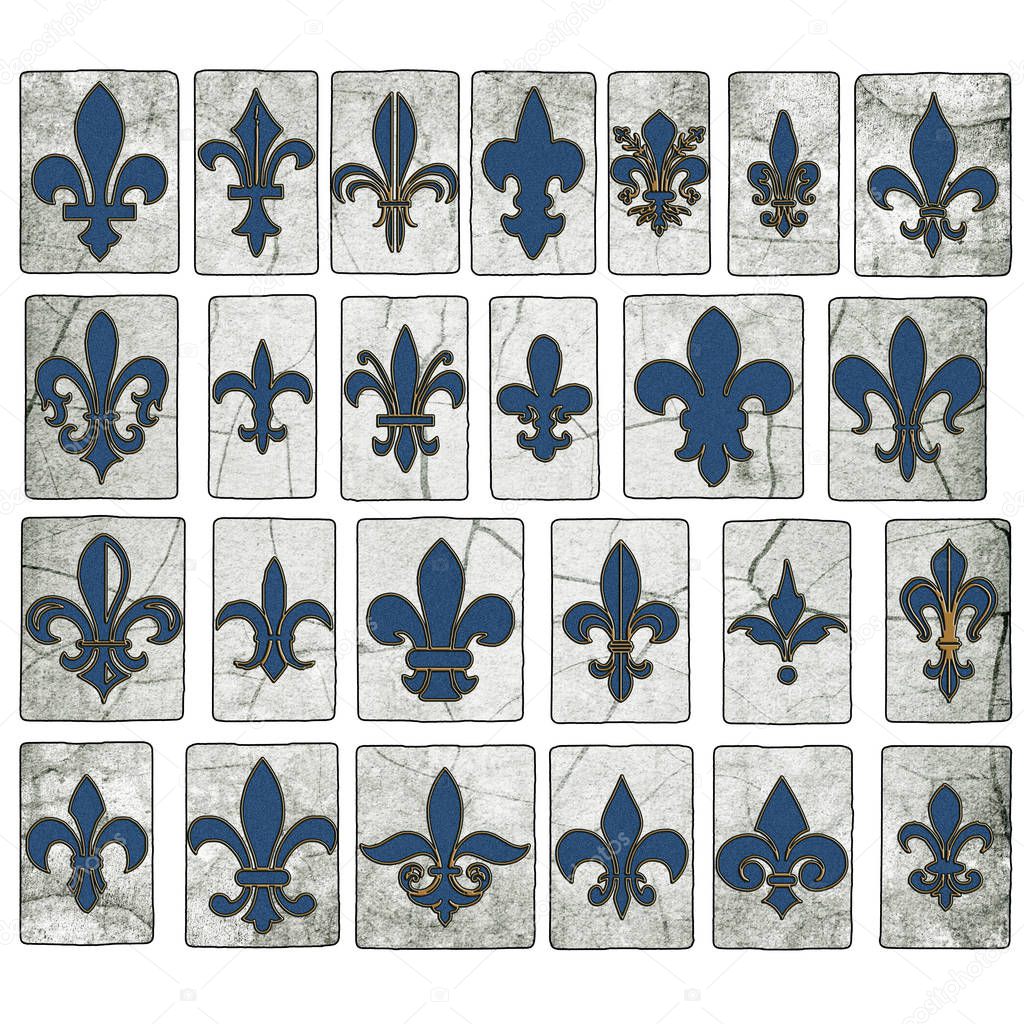 New Orleans Street Tiles Fleur de Lis Collection Letters