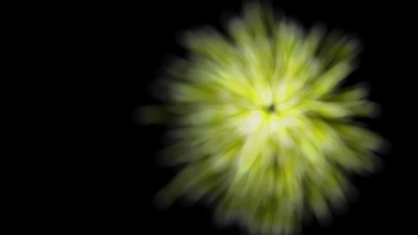 Elemento Fondo Abstracto Amarillo Partícula Amarillo Negro Colores Renderizado — Vídeo de stock