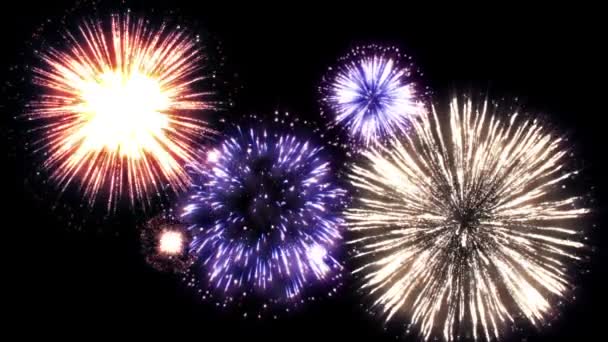 Háttérköszönés Tűzijáték — Stock videók