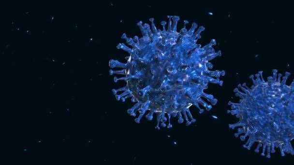 Stop Covid Pandemia Azul — Vídeo de stock