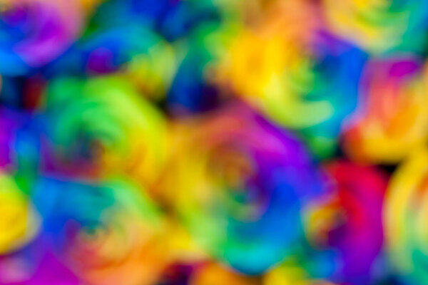 Awesome abstract colorful multicolor vid rainbow floral blurred bokeh background for design. Не в фокусе. Розы
