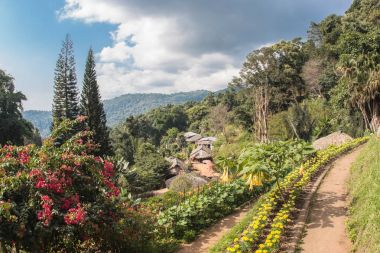 DOI Pui Mong tepe kabile Köyü, Chiang Mai, Kuzey Tayland Üstten Görünüm