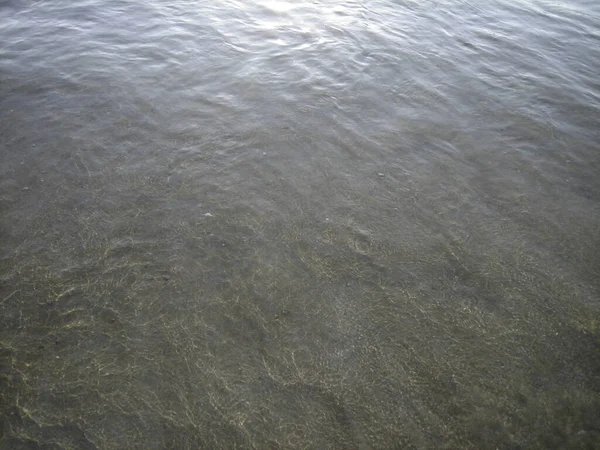 Top View Dull Ripples Surface Muddy Water — Stock Photo, Image