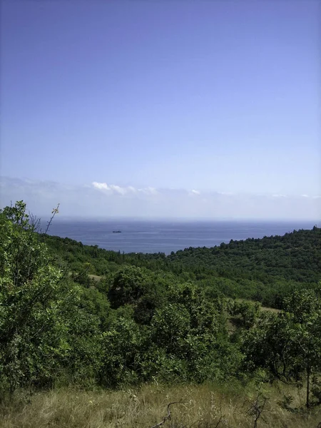 Vue Sur Mer Depuis Les Montagnes Côtières Les Collines Côtières — Photo