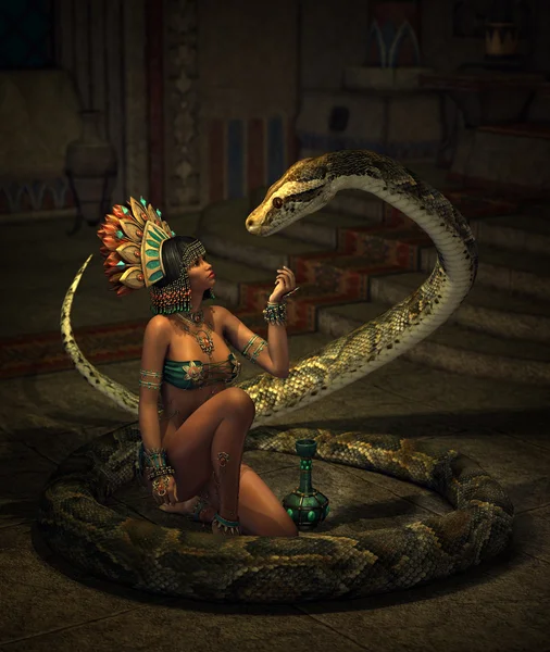 The Snake Sorceress, 3d CG — Stock Photo, Image