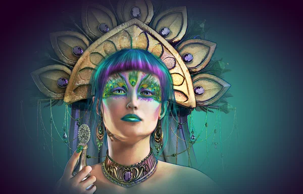 Peacock Fantasy, 3D CG — Photo