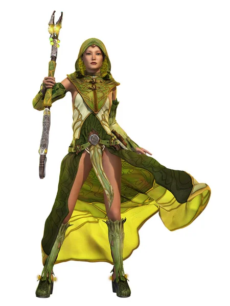 The Green Sorceress CA, 3d CG — Stock Photo, Image