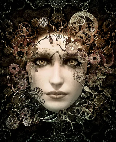 Steampunk Portrait 3d cg — Stockfoto