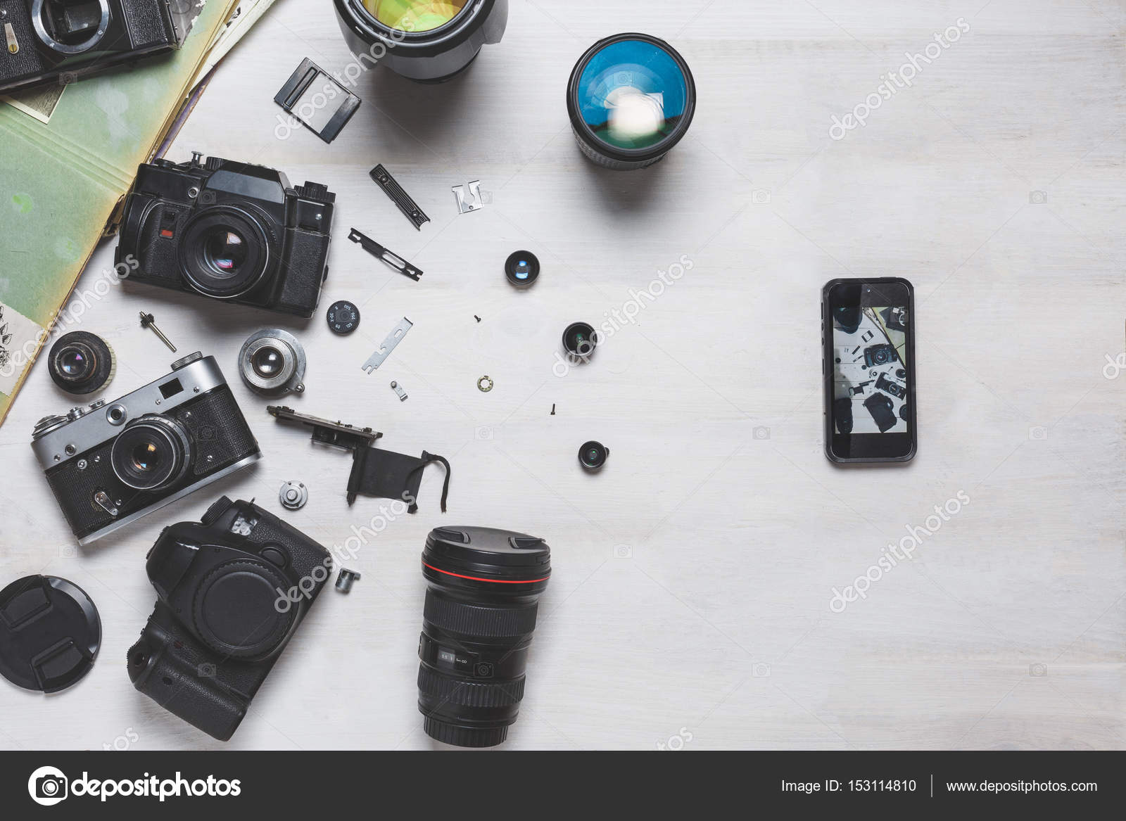 Film camera, dslr camera and smartphone technology development