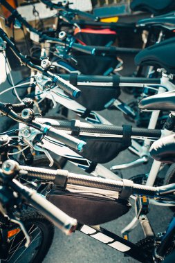 A satır kentsel motosiklet. Tatil seyahat etkinlik kavramı