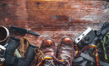 Macera keşif yolculuğu etkinlik kavramı. Seyahat ve Turizm