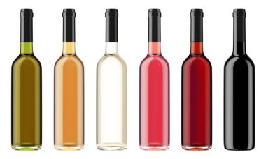 şarap renkli şeffaf şişe 