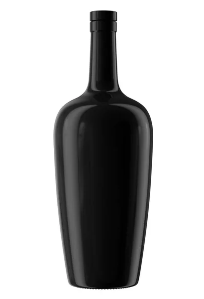 Botella de whisky negro — Foto de Stock