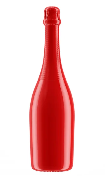 Kırmızı şampanya şişe 