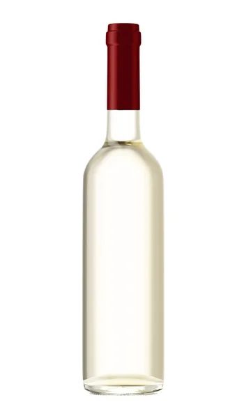 Bouteille transparente de vin — Photo