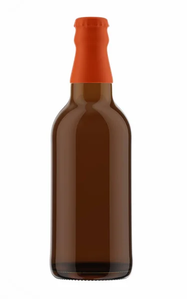 Brown bottle of cold beer — Stock Photo, Image