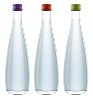 damla şeklinde şeffaf şişe