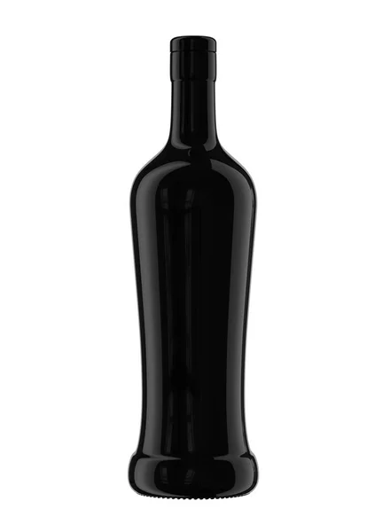 Butelka rumu czarny — Zdjęcie stockowe