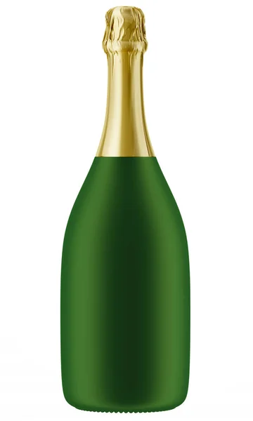 Tapa dorada en botella de champán — Foto de Stock