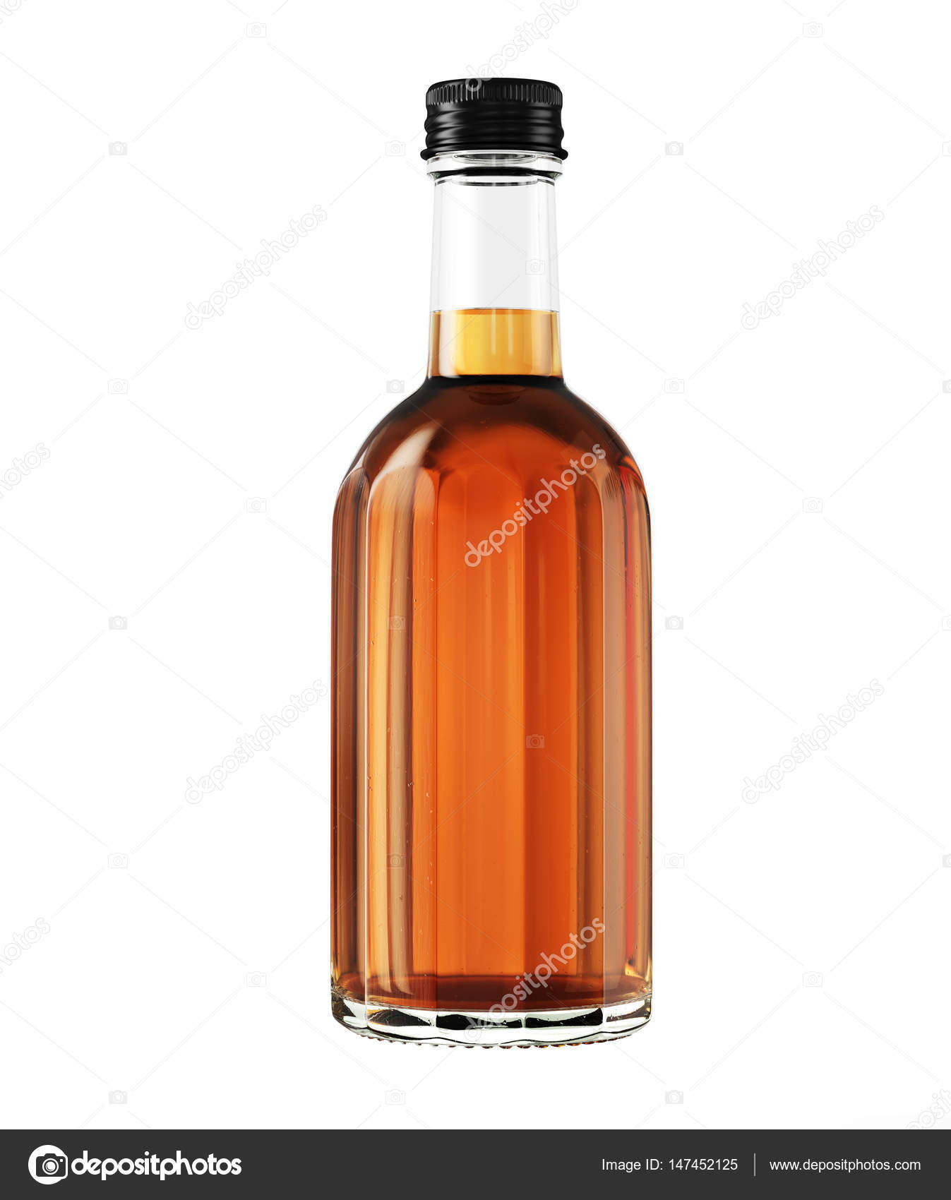 Download Full Rum Bottle With Black Cap Stock Photo C Vareika Tamara 147452125 PSD Mockup Templates