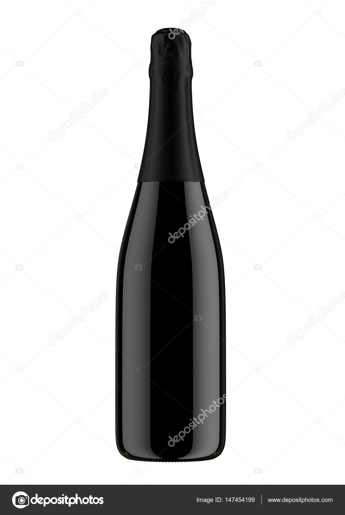 Black champagne bottle Stock Photo by ©vareika_tamara 147454199