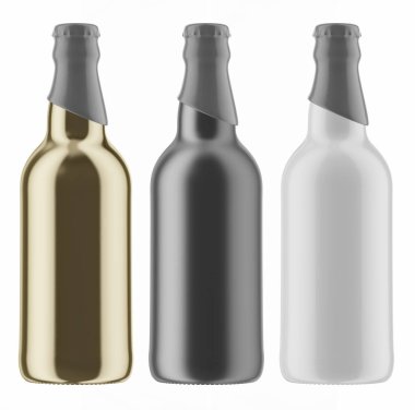 renkli bira şişesi içinde gri tops 