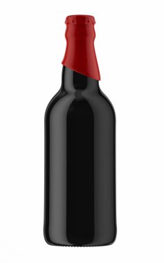 siyah bira şişe üzerinde kırmızı top
