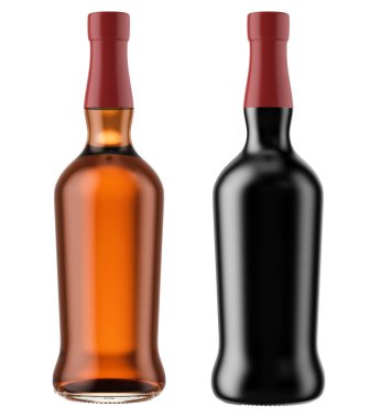 İki viski şişeleri 