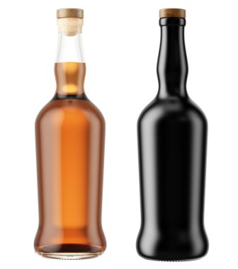 İki viski şişeleri 