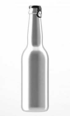 Gümüş şişe bira  