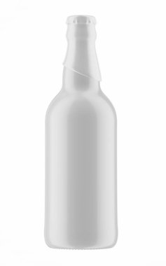 Beyaz üstüne beyaz şişe bira